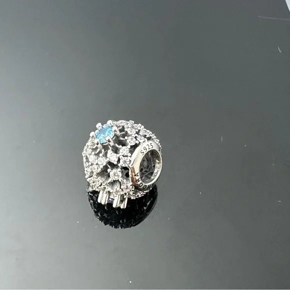 Pandora Disney, Cinderella Heart Wish 925 Ale with CZ blue Charm - Picture 3 of 7